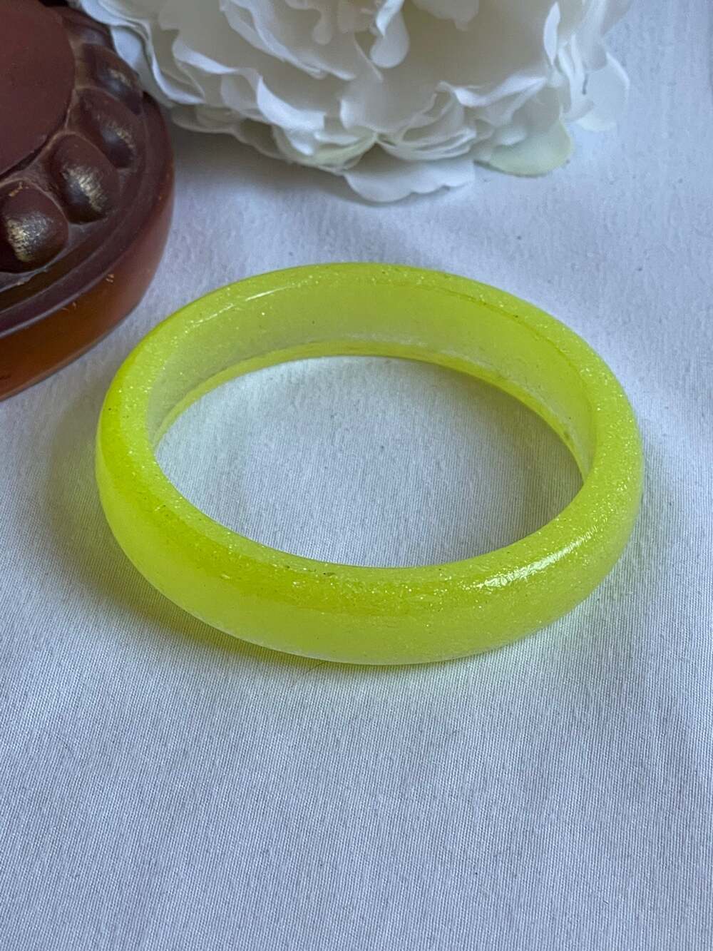 Vintage Cute Yellow Plastic Bracelet